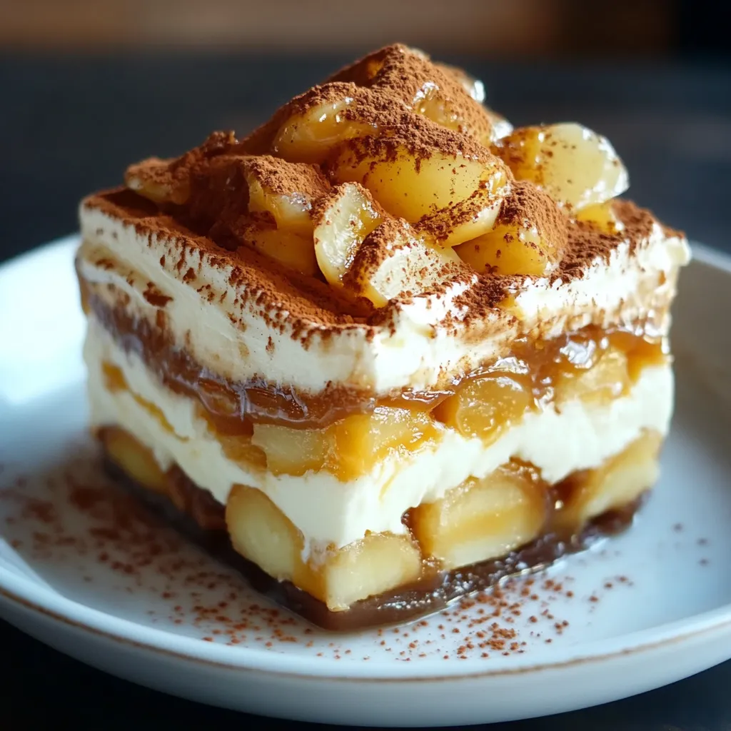 Tiramisu Caramel Beurre Salé et Pommes Poêlées